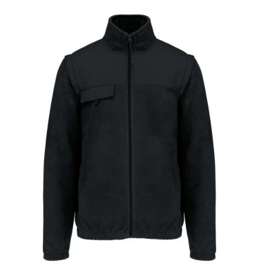 FLEECE JACKET WITH REMOVABLE SLEEVES