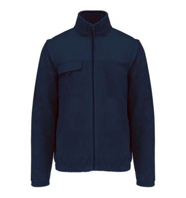 FLEECE JACKET WITH REMOVABLE SLEEVES