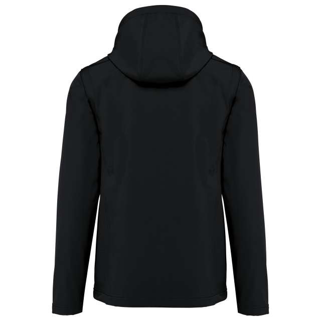UNISEX 3-LAYER SOFTSHELL HOODED JACKET WITH REMOVABLE SLEEVES