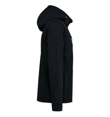 UNISEX 3-LAYER SOFTSHELL HOODED JACKET WITH REMOVABLE SLEEVES