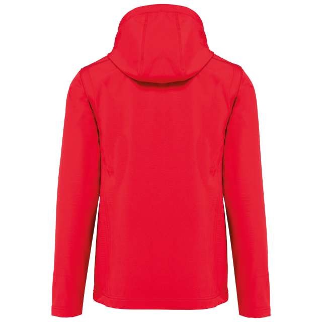 UNISEX 3-LAYER SOFTSHELL HOODED JACKET WITH REMOVABLE SLEEVES