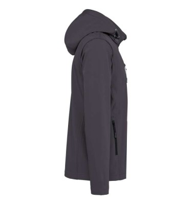 UNISEX 3-LAYER SOFTSHELL HOODED JACKET WITH REMOVABLE SLEEVES