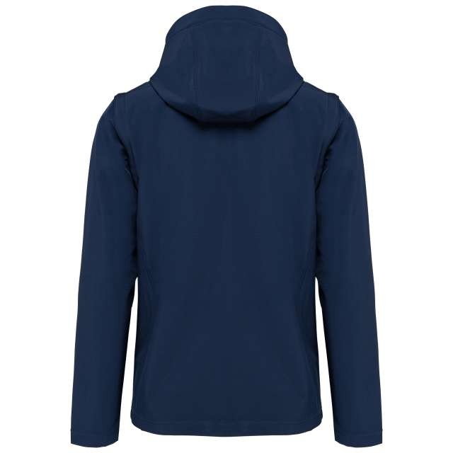 UNISEX 3-LAYER SOFTSHELL HOODED JACKET WITH REMOVABLE SLEEVES