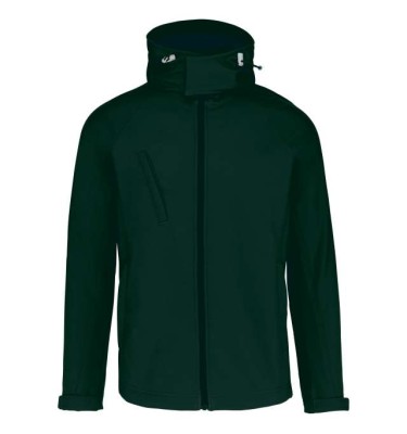MEN'S DETACHABLE HOODED SOFTSHELL JACKET