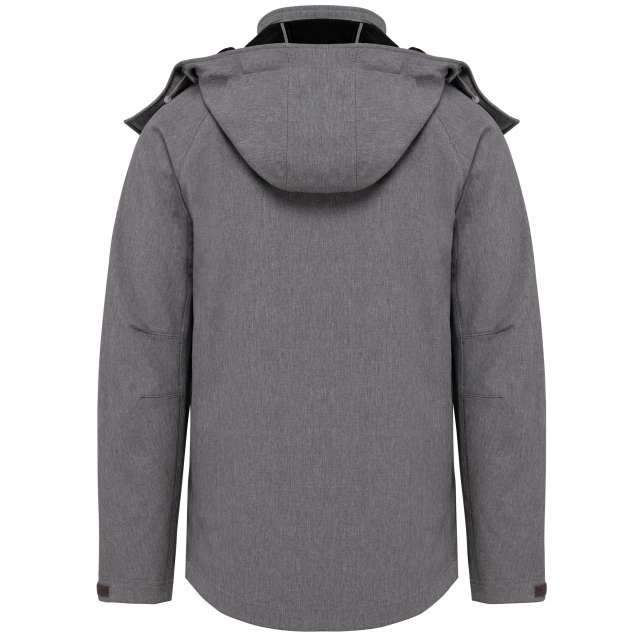 MEN'S DETACHABLE HOODED SOFTSHELL JACKET