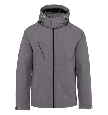 MEN'S DETACHABLE HOODED SOFTSHELL JACKET