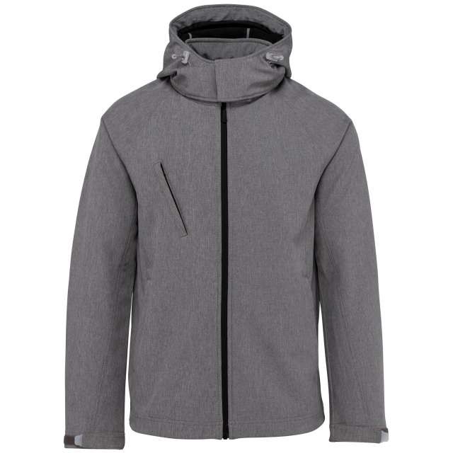 MEN'S DETACHABLE HOODED SOFTSHELL JACKET