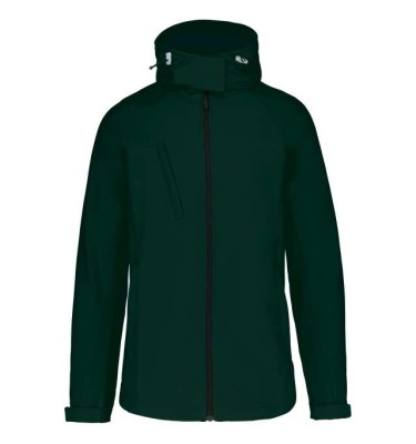 LADIES' DETACHABLE HOODED SOFTSHELL JACKET