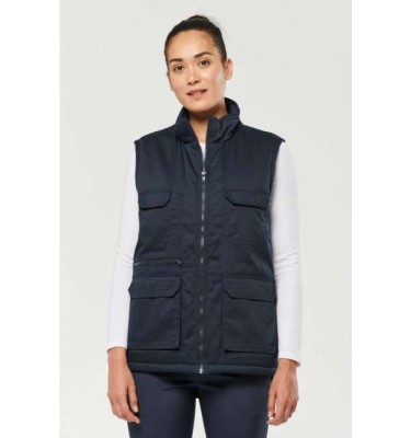 UNISEX PADDED MULTI-POCKET POLYCOTTON VEST