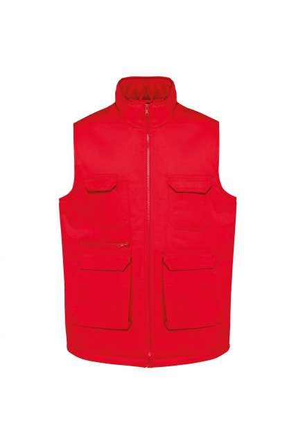 UNISEX PADDED MULTI-POCKET POLYCOTTON VEST