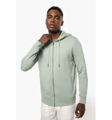 UNISEX ECO-FRIENDLY FRENCH TERRY ZIPPED HOODED SWEATSHIRT
