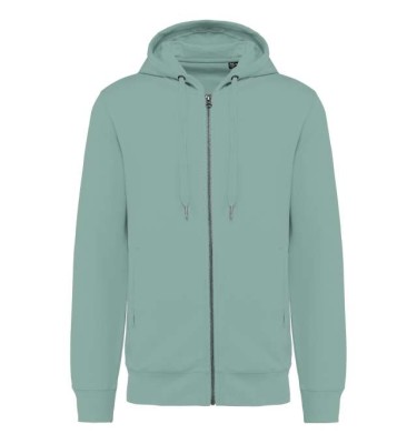 UNISEX ECO-FRIENDLY FRENCH TERRY ZIPPED HOODED SWEATSHIRT