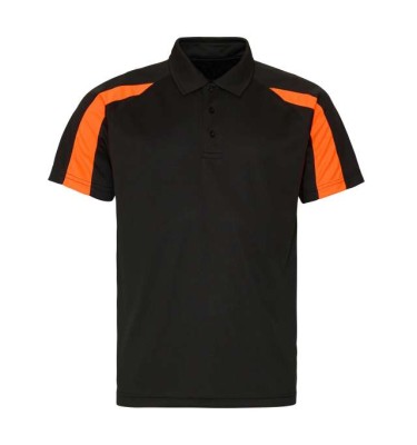 Jet black/electric orange