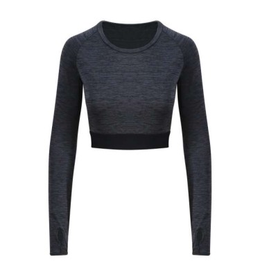 WOMEN'S LONG SLEEVE CROP T