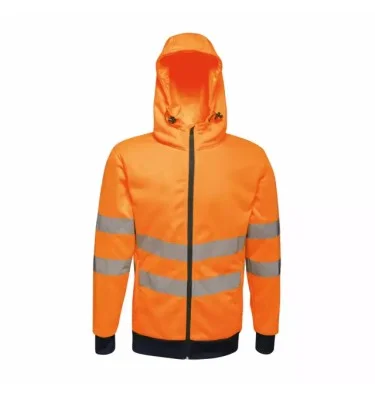 HI VIS PRO FULL ZIP STRETCH HOODIE JACKET