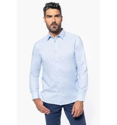 MEN LONG-SLEEVED EASY CARE SHIRT WITHOUT POCKET