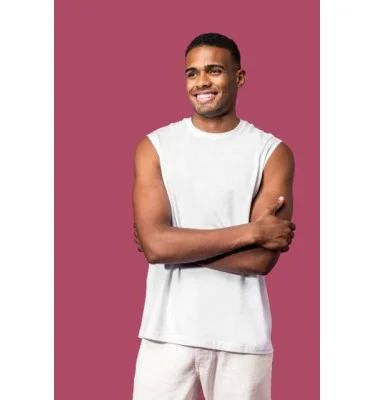 ECO-FRIENDLY MEN SLEEVELESS T-SHIRT