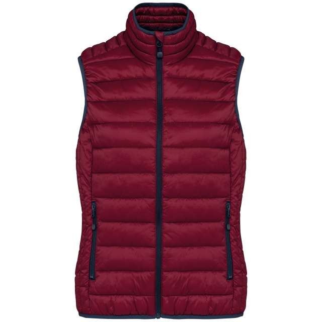 LADIES' LIGHTWEIGHT SLEEVELESS FAKE DOWN JACKET