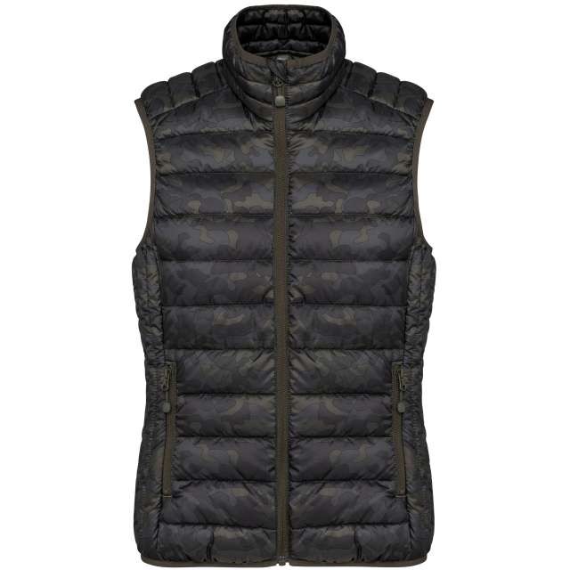 LADIES' LIGHTWEIGHT SLEEVELESS FAKE DOWN JACKET