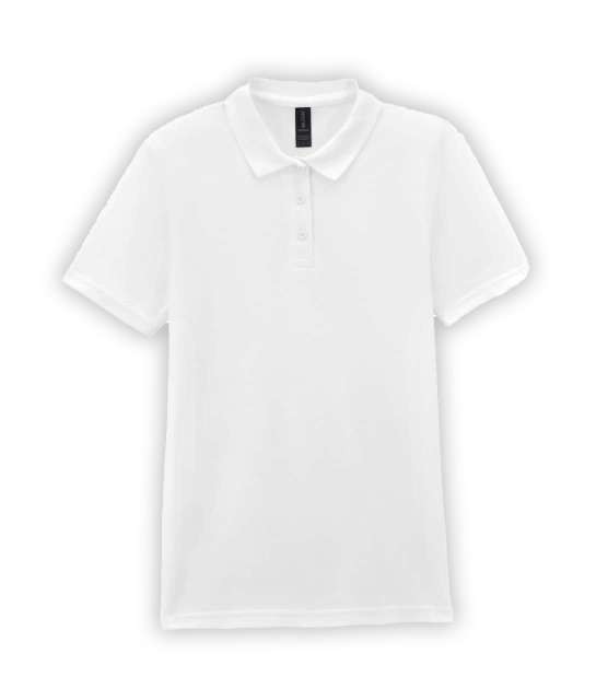 SOFTSTYLE™ LADIES' DOUBLE PIQUÉ POLO WITH 3 COLOUR-MATCHED BUTTONS