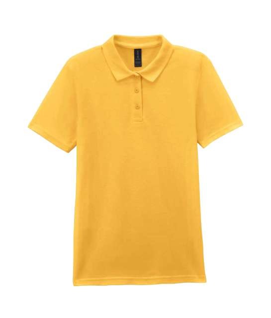 SOFTSTYLE™ LADIES' DOUBLE PIQUÉ POLO WITH 3 COLOUR-MATCHED BUTTONS