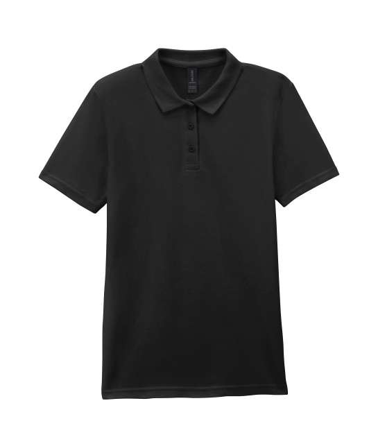 SOFTSTYLE™ LADIES' DOUBLE PIQUÉ POLO WITH 3 COLOUR-MATCHED BUTTONS