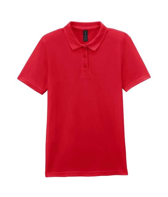 SOFTSTYLE™ LADIES' DOUBLE PIQUÉ POLO WITH 3 COLOUR-MATCHED BUTTONS