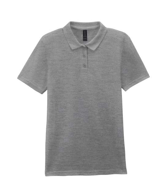 SOFTSTYLE™ LADIES' DOUBLE PIQUÉ POLO WITH 3 COLOUR-MATCHED BUTTONS