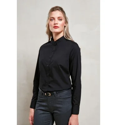 WOMEN’S BANDED COLLAR 'GRANDAD' SHIRT