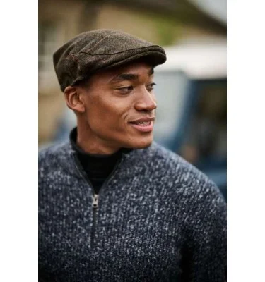 ACRE TWEED-EFFECT FLATCAP