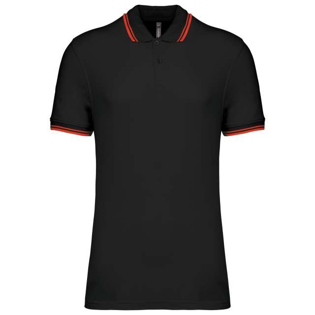 MEN'S SHORT-SLEEVED POLOSHIRT WITH CONTRASTING PIPING