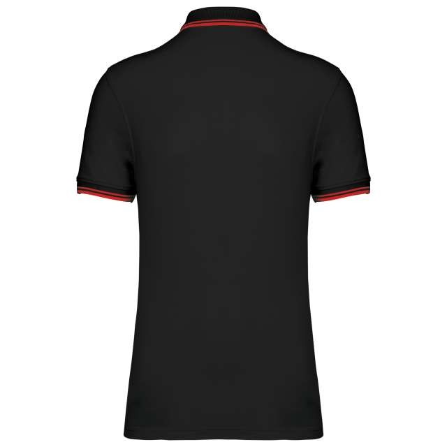 MEN'S SHORT-SLEEVED POLOSHIRT WITH CONTRASTING PIPING