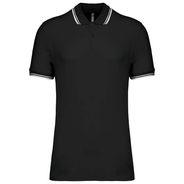 MEN'S SHORT-SLEEVED POLOSHIRT WITH CONTRASTING PIPING