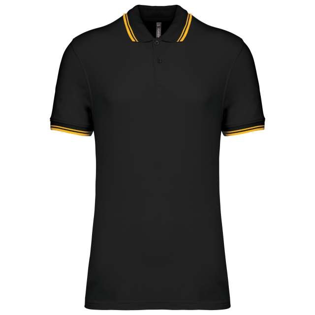 MEN'S SHORT-SLEEVED POLOSHIRT WITH CONTRASTING PIPING