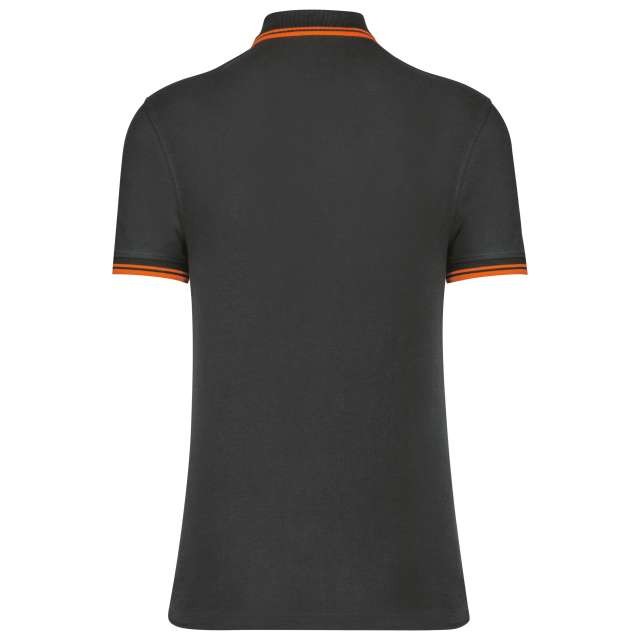 MEN'S SHORT-SLEEVED POLOSHIRT WITH CONTRASTING PIPING