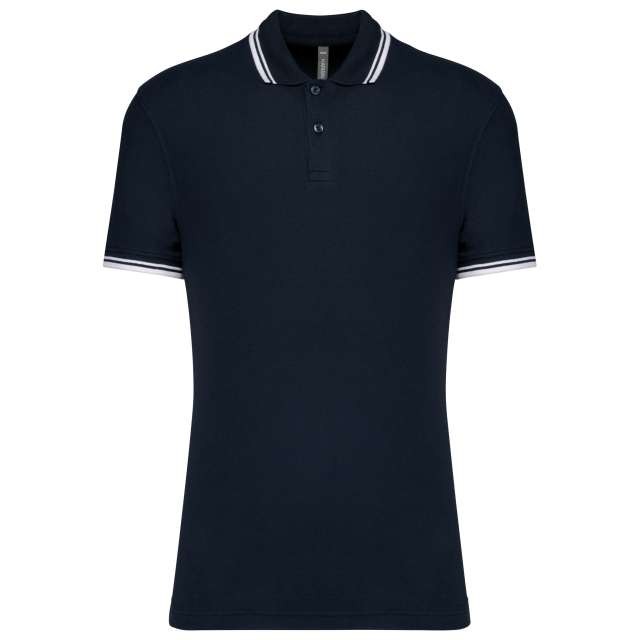 MEN'S SHORT-SLEEVED POLOSHIRT WITH CONTRASTING PIPING