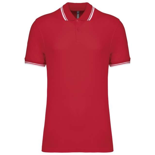 MEN'S SHORT-SLEEVED POLOSHIRT WITH CONTRASTING PIPING