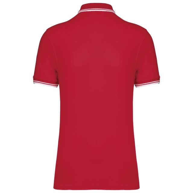 MEN'S SHORT-SLEEVED POLOSHIRT WITH CONTRASTING PIPING