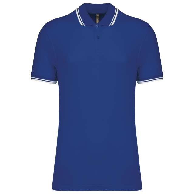 MEN'S SHORT-SLEEVED POLOSHIRT WITH CONTRASTING PIPING