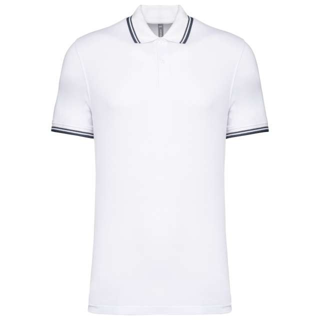 MEN'S SHORT-SLEEVED POLOSHIRT WITH CONTRASTING PIPING