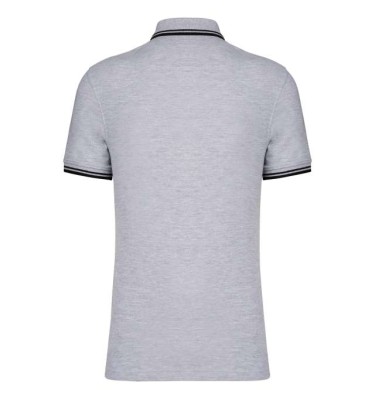 MEN'S SHORT-SLEEVED POLOSHIRT WITH CONTRASTING PIPING