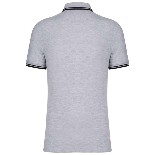 MEN'S SHORT-SLEEVED POLOSHIRT WITH CONTRASTING PIPING