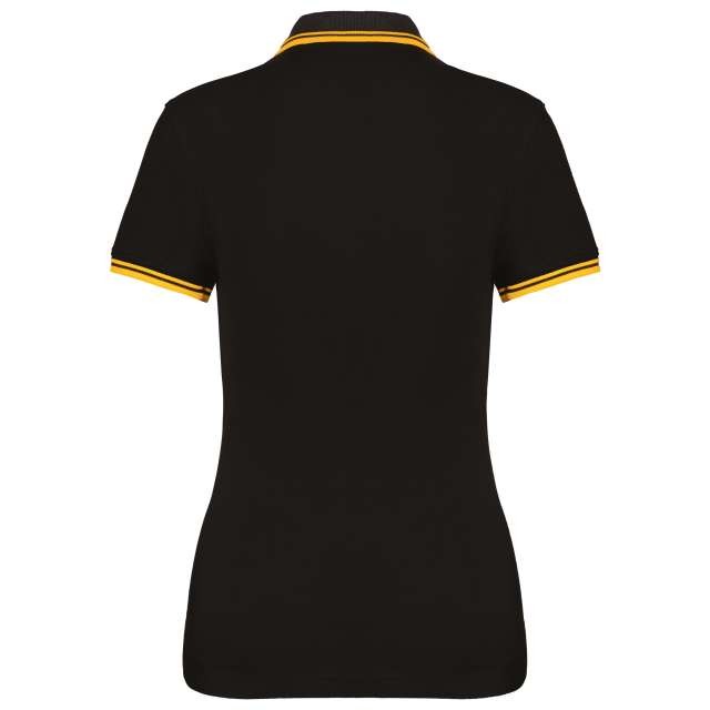 LADIE'S SHORT-SLEEVED POLOSHIRT WITH CONTRASTING PIPING