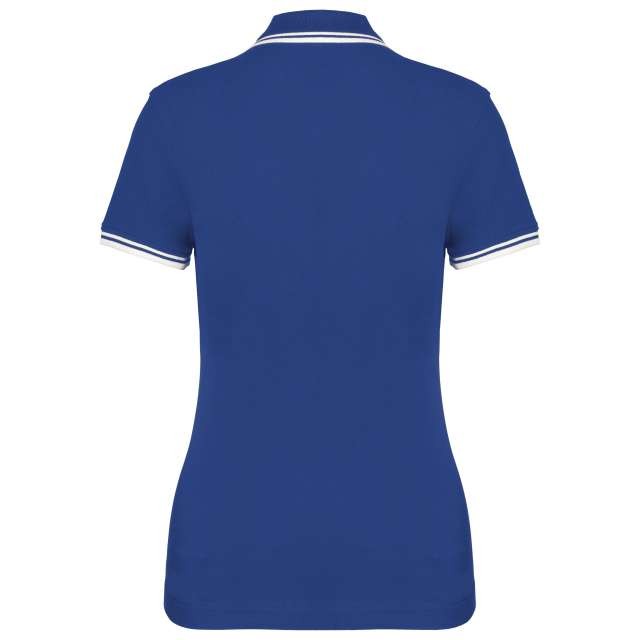 LADIE'S SHORT-SLEEVED POLOSHIRT WITH CONTRASTING PIPING