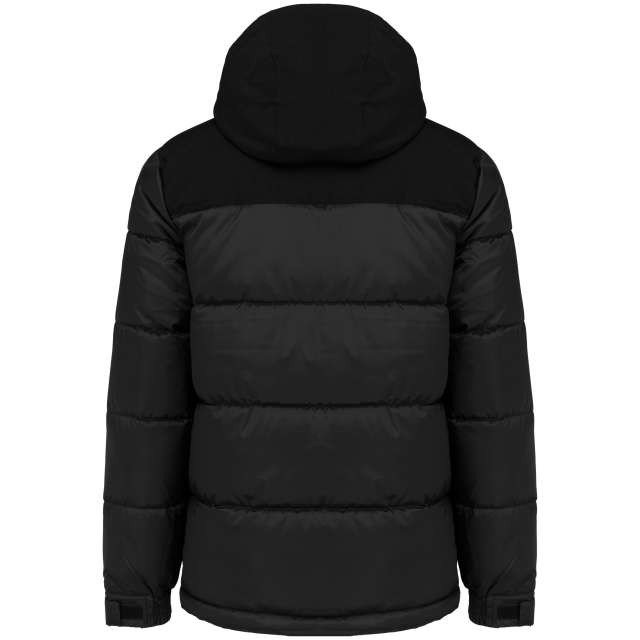 UNISEX BI-TONE PADDED JACKET WITH HOOD