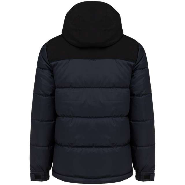 UNISEX BI-TONE PADDED JACKET WITH HOOD