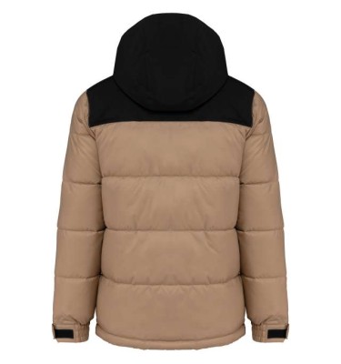 UNISEX BI-TONE PADDED JACKET WITH HOOD