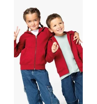 ECO-FRIENDLY KIDS’ FULL ZIP HOODED SWEATSHIRT