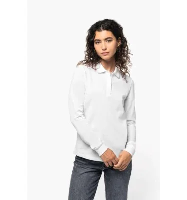 LADIES’ ORGANIC 180 PIQUÉ POLO SHIRT LONG SLEEVES