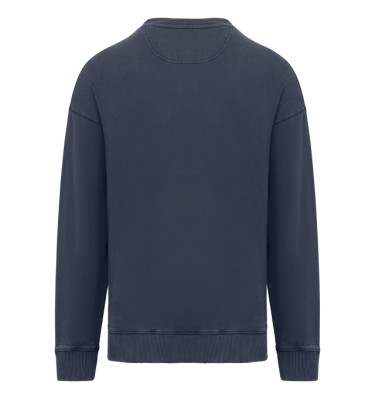 UNISEX WASHED EFFECT OVERSIZE ROUND NECK SWEATSHIRT